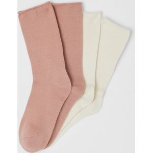 Damart - Set van 2 paar sokken van zijde en Thermolactyl - Dames - Roze - 36/38