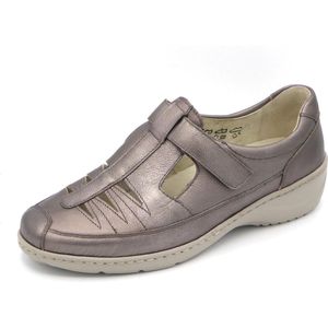 Waldläufer Dames Bandschoen 607501-125-090 Lichtbrons metallic - Kya wijdte K - Maat 5½