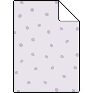 Proefstaal ESTAhome behang stippen lila paars - 26,5 x 21 cm - 139724-S
