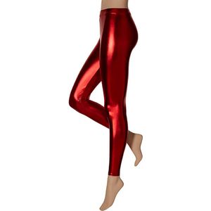 Apollo - Party legging latex - Feest legging latex - rood - Maat s/m - Latex legging - Legging carnaval - Legging maat s/m - Latex legging vrouwen - Legging