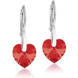 Montebello Oorbellen Lily HZ34 - Swarovski® Hart - 925 Zilver Gerhod. - Ø10mm - 25mm