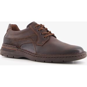 Hush Puppies leren heren veterschoenen donkerbruin - Maat 43 - Uitneembare zool