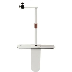 Projectorstandaard Vloerstandaard Aluminium Vloerprojectorbevestiging - Hoogteverstelling - Hoekverstelling - Mini-videoprojectoren - Wit .