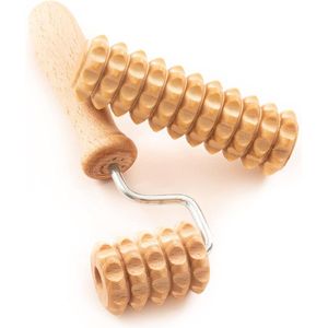 Gezichtsmassager voor Gezicht, Nek en Schouder - Houten Massageapparaat met Handvat - Maderotherapie Set van 2