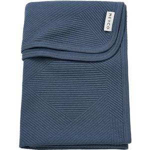 Meyco Baby Jacquard Wiegdeken - Indigo - 75x100cm - 0.5 TOG