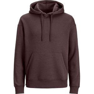 JACK & JONES Star basic sweat hood regular fit - heren hoodie katoenmengsel met capuchon - bruin - Maat: XL