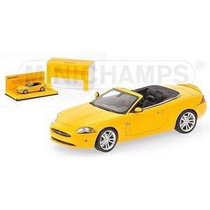 The 1:43 Diecast Modelcar of the Jaguar XK Cabriolet of 2005 in Yellow. This scalemodel is limited by 2009pcs.The manufacturer is Minichamps.This model is only online available