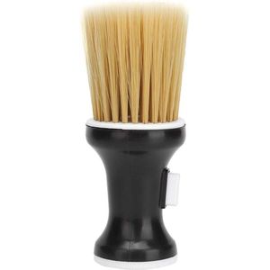 Kappershalsborstel Nekborstel Salon Tondeuse - Zacht Nylon Haar - Kappersaccessoires - Niet-irriterend voor de Huid - Zwart