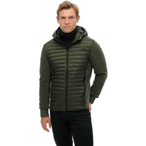 Superdry - Storm Hybrid - Fleecejack met Capuchon - Heren - Gewatteerde Jassen