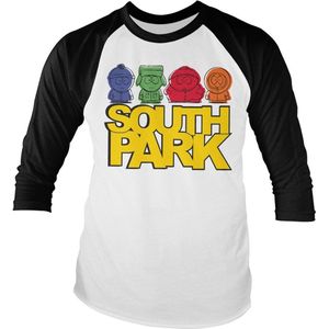 South Park Sketched Baseball Longsleeve Tee White-Black-S
