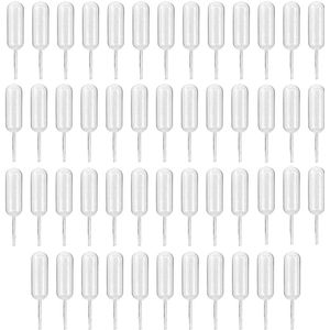 Azomor® Set van 50 transparante wegwerp pipetten voor nauwkeurige vloeistofoverdracht