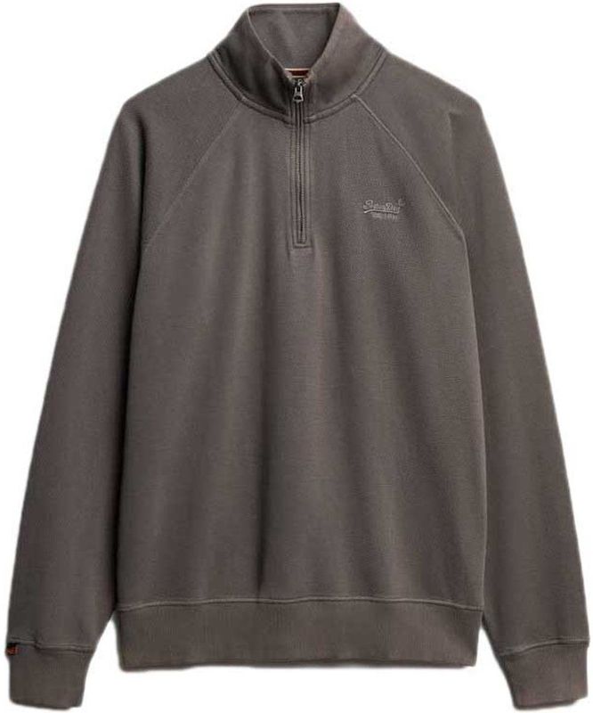 Superdry - Essential Logo - Sweatshirt - Grijs - Met Halve Rits