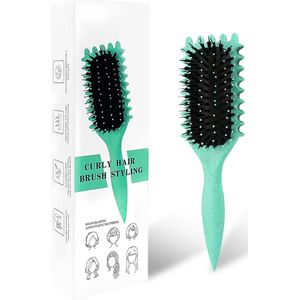 Krullen Definiërende Borstel - Unisex - Groen - Nylon haren