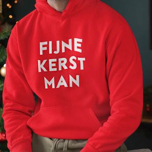 Foute Kerst Hoodie Rood Fijne Kerst Man XS