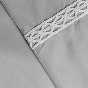 Hotel Home Collection - Dekbedovertrek - Zilver Grijs - Dorothy