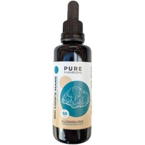 Pure Mushrooms Lion's Mane Paddenstoelen Extract Alcoholvrij Bio 60ml