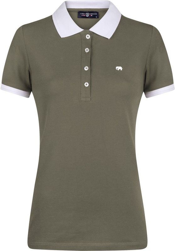 Jimmy Sanders - Polo Shirt - Khaki - Korte Mouw - Dames