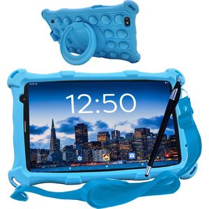 AngelTech Kindertablet PRO MAX - 4+3GB RAM - 64+64GB - 8 Inch - Blauw