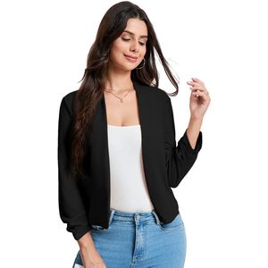 Blazer Dames Elegante 3/4 Mouw Blazer voor Casual Open Jas Blazer, Casual Korte Blazer, Kantoor Werkjas