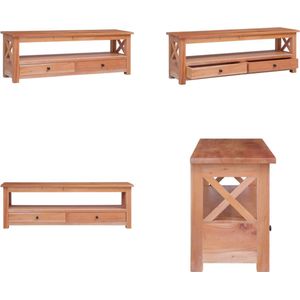 vidaXL Tv-meubel 115x30x40 cm massief mahoniehout - Tv-kast - Tv-kasten - Tv-standaard - Wandtafel