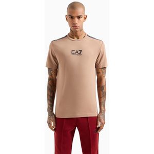 EA7 Emporio Armani - 6DPT10-PJTMZ - T-shirt - Beige - Korte Mouwen