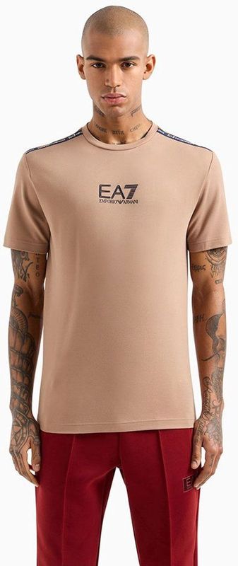 EA7 Emporio Armani - 6DPT10-PJTMZ - T-shirt - Beige - Korte Mouwen