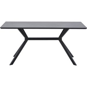 WOOOD Bruno Eettafel - Zwart - Mdf - 200x90 cm