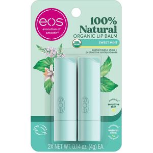 eos 100% Natural Organic Lip Balm Sticks - Lippenbalsem - Lipverzorging - Hydratatie voor de hele dag - Sweet Mint