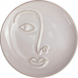 Gusta gebaksbordje gezicht wit - Servies - aardewerk - Ø 15,8 centimeter