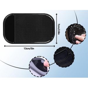 KAPSING 2 stuks zwarte zelfklevende antislipmatten auto dashboard wasbare anti-slip pads voor het vasthouden van brilhouder auto decoratie mobiele telefoonhouder