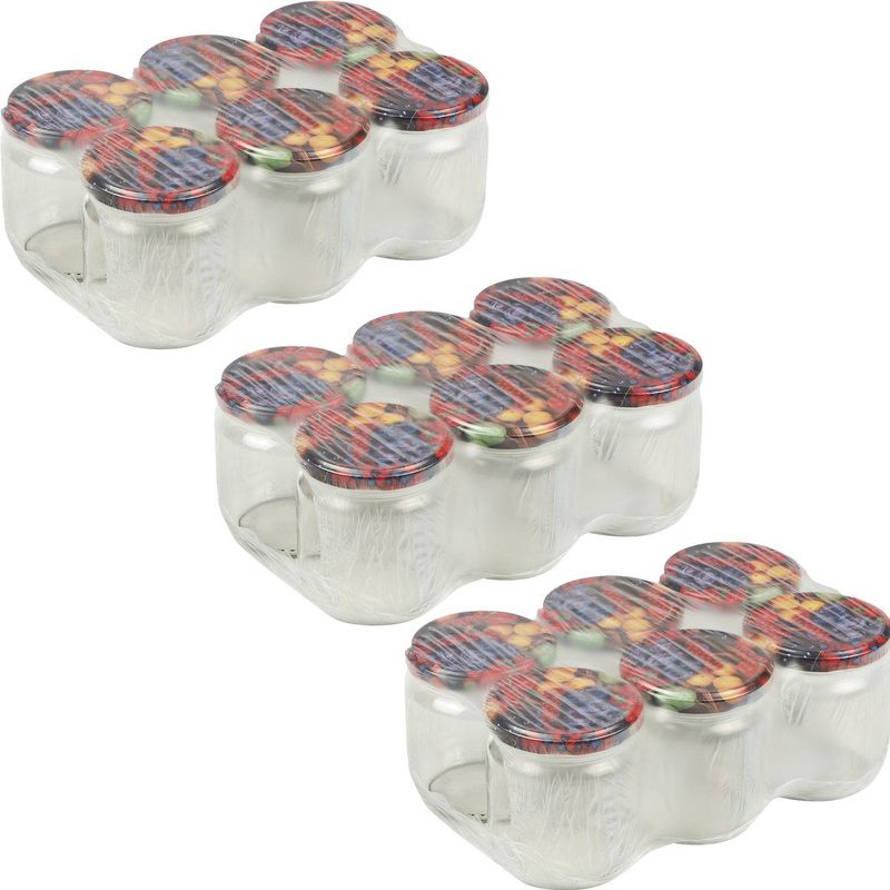 Weckpotten - Set van 24 - 540 ml - Glas - Weckpotten