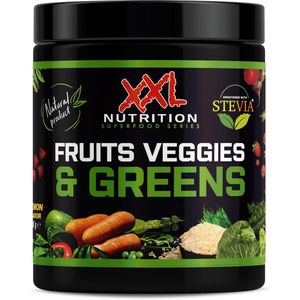 XXL Nutrition - Fruits Veggies & Greens - Green Juice, Superfood Greens, Supergreens - Lemon - 300 Gram