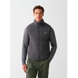 Colmarvoor mannen. 1268 Lichtgewicht gilet van veren met grijs trekkoord (46), Casual, Polyamide