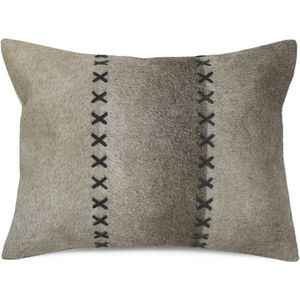 Sierkussen - Half Dekensteek Koe - Grijs - 35 Cm X 45 Cm