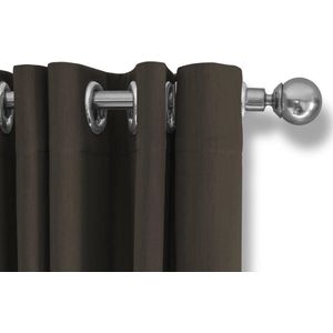 LIFA LIVING Gordijn - Donker Taupe - Verduisterend & Geluidswerend - Gordijnen met Ringen - 100% Polyester - 300 x 250 cm - 1 Stuk