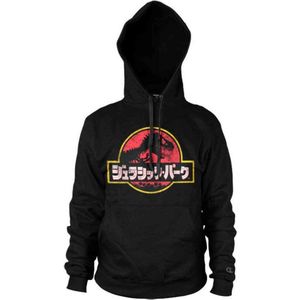 Jurassic Park Hoodie/trui -2XL- Japanese Distressed Logo Zwart