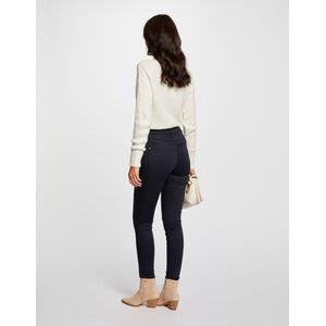 Skinny trousers with satin effect 241-Palou navy