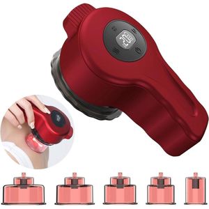DailySupplies® Cellulite Massage Apparaat - Massage Apparaat - Anti Cellulitis Apparaat - Cupping Cups - Rood