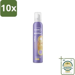 10 x Andrélon - Perfecte Krul - Haarstyling - 200 ml - Grootverpakking - Krul Mousse - Krulstyling - Krul Haar - Krul Haar Mousse - Krul Haar Verzorging