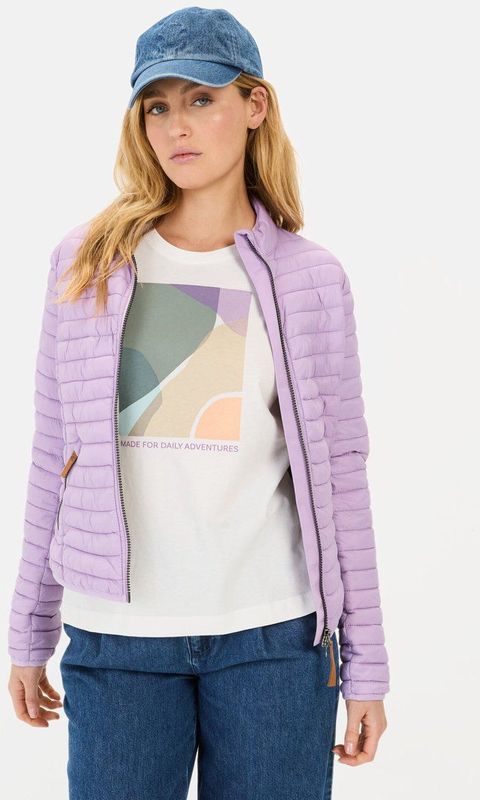 camel active - Gewatteerde Jas - Lichtviolet - Gerecycled Polyamide