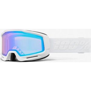 100% Ski Goggles Okan Hiper - White/Turquoise - Mirror Turquoise Lens - L