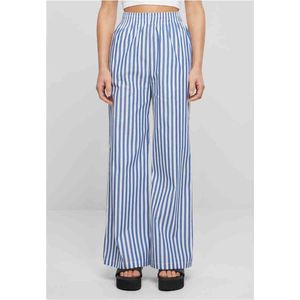 Urban Classics - Striped Loose Pants Wijde broek - S - Wit/Blauw