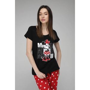 Minnie Mouse dames pyjama - korte mouwen Zwart/Rood - Maat S