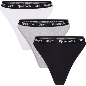 Reebok String Lotty - Maat XS - 3 Pack - Zwart/Wit/Grijs