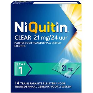 NiQuitin - Clear - Nicotinepleisters - 21mg - 2 x 14 stuks