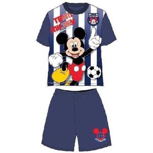 Mickey Mouse shortama - blauw - Disney pyjama korte broek en t-shirt - 100% katoen - maat 98