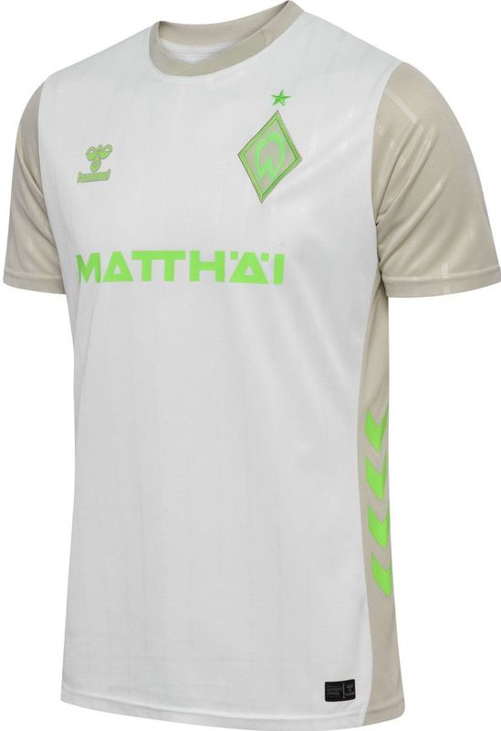 Hummel - Functioneel Shirt - Donkerbeige - Neongroen - Offwhite
