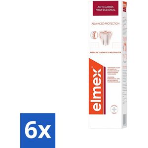 Elmex - Tandpasta - Anti Cariës Professional - Advanced Protection - 75 ml - Voordeelverpakking - 6 stuks