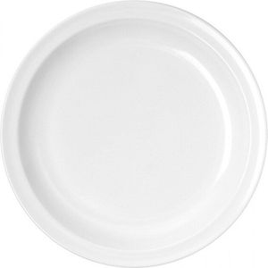 Waca Melamin bord plat, 23.5 cm versch. kleuren - Kleur wit