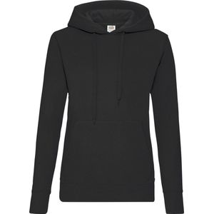 Fruit of the Loom - Lady-Fit Classic Hoodie - Zwart - L